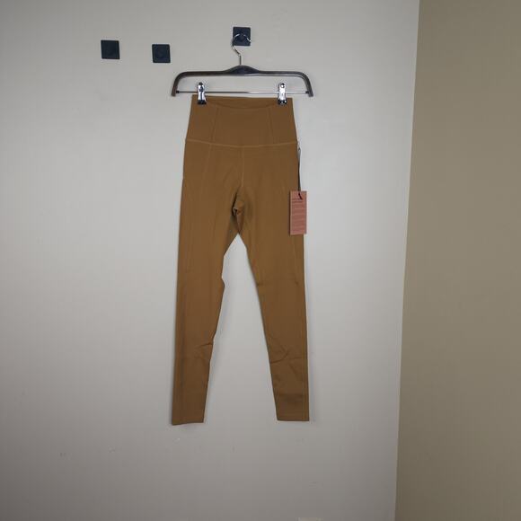 Girlfriend Collective Compressive High-Rise Legging in Saddle Size XS - Picture 1 of 8